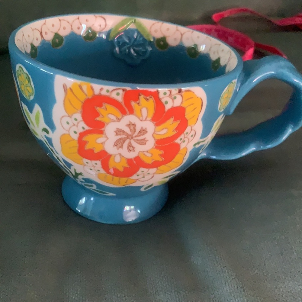 Dutch wax mug handpainted ceramic - Picture 6 of 7